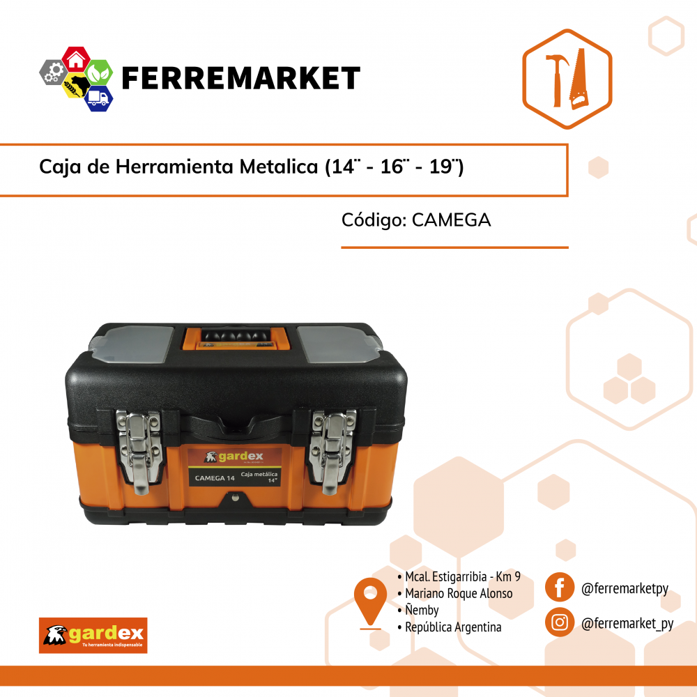 CAJA DE HERRAMIENTAS METÁLICA GARDEX