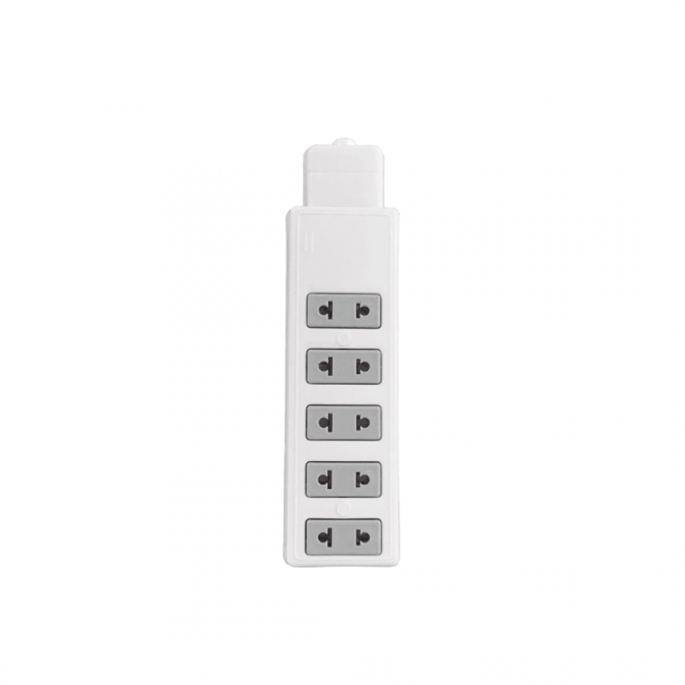 Enchufe múltiple 5 tomas TT blanca Famatel 2625 con interruptor + 1,5m