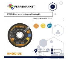 XTK 35 CROSS DISCO CORTE DE METAL INOXIDABLE RHODIUS TOP